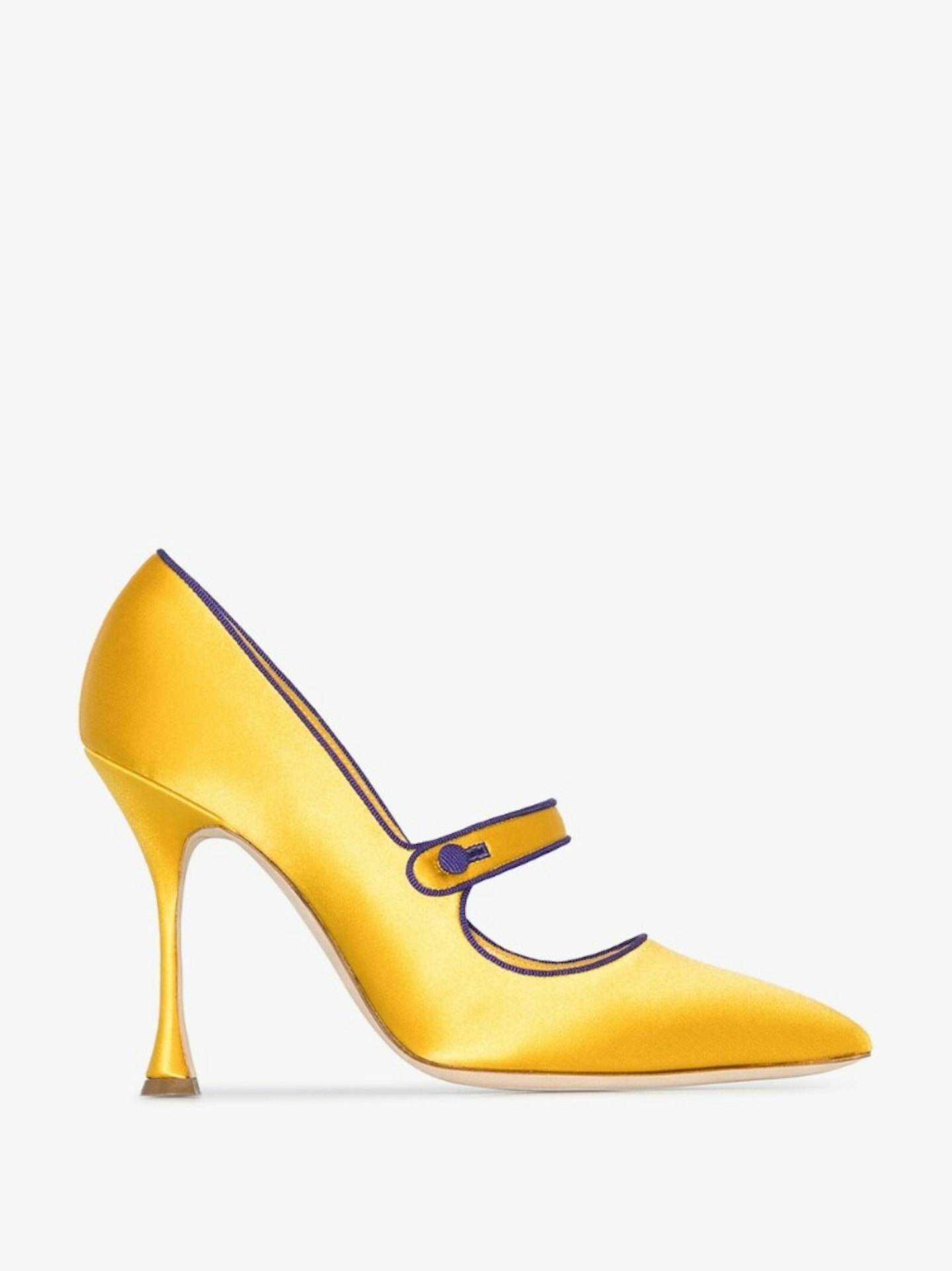 Manolo Blahnik, Yellow Martini 105 Mary Jane Leather Pumps, £750